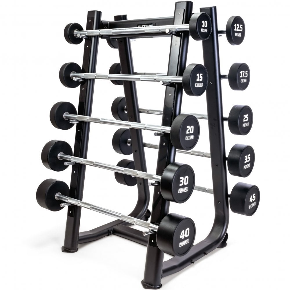 10 - 45kg Premium Urethane Barbell Set & Rack