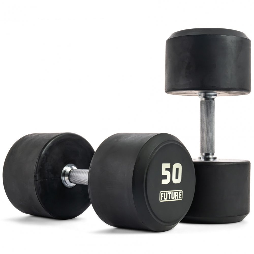 2.5 - 50kg Premium Rubber Dumbbell Set