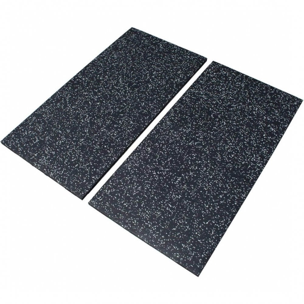 20mm EPDM Grey Fleck Premium Rubber Gym Flooring (100cm x 50cm Tile)