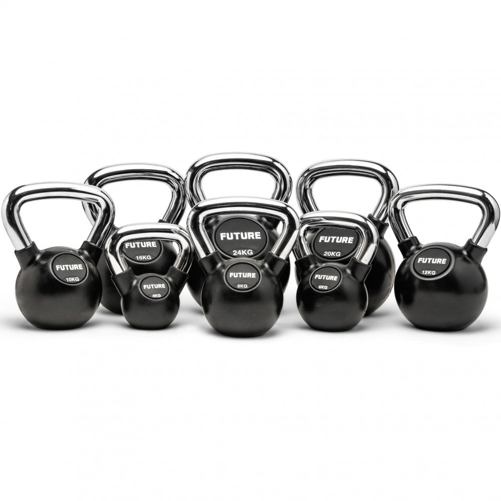 4-24kg Premium Rubber Coated Kettlebell Set
