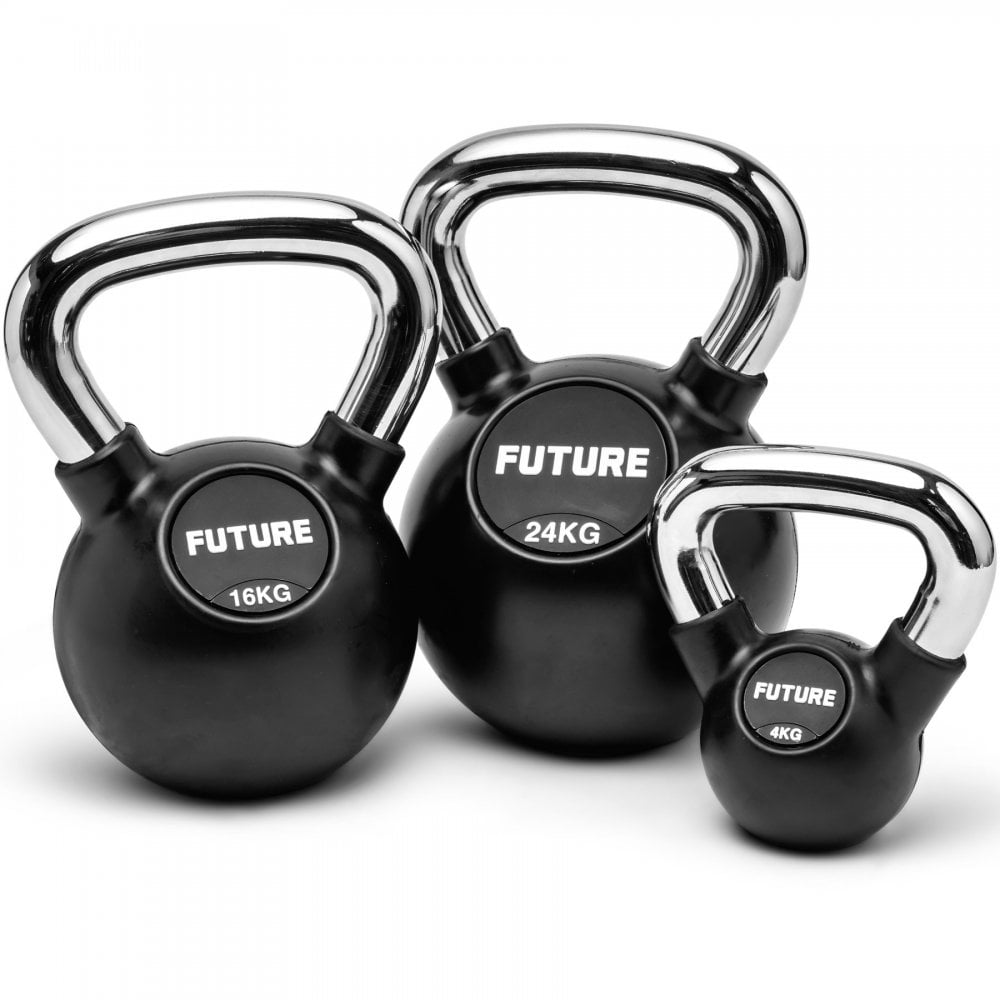 4-24kg Premium Rubber Coated Kettlebell Set
