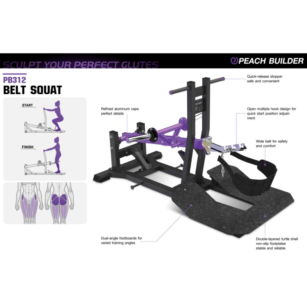 Peach Builder Plate Loaded Belt Squat