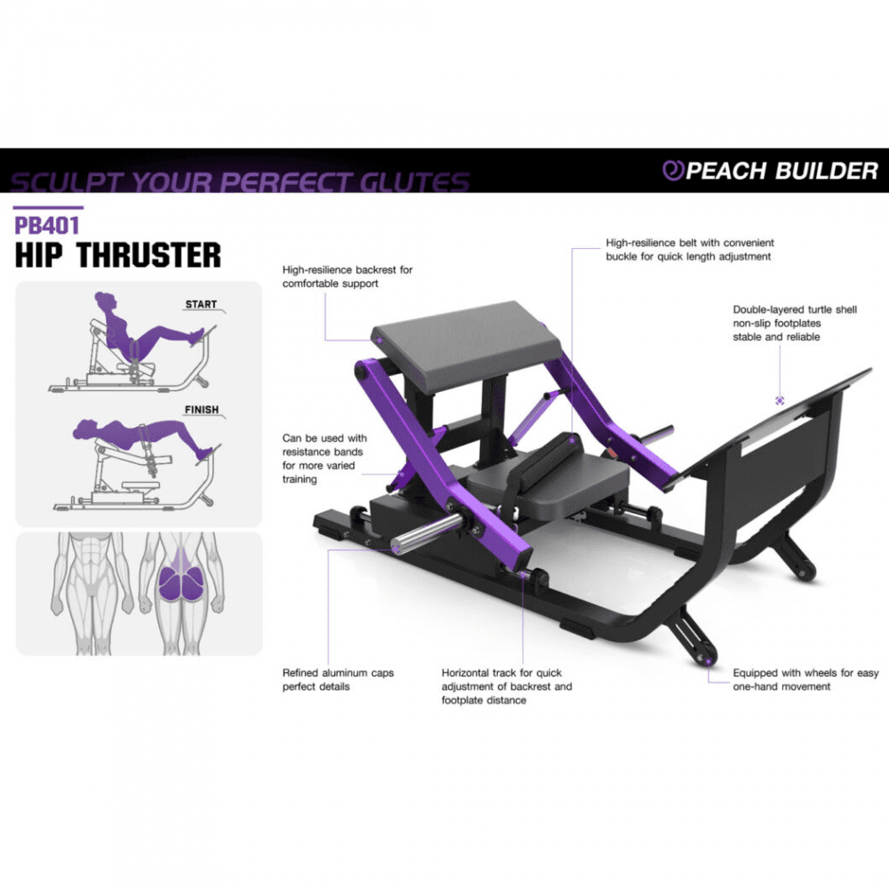Peach Builder Plate Loaded Hip Thrust / Glute Drive