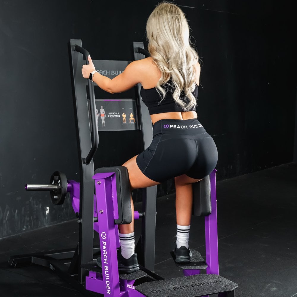Peach Builder Plate Loaded Standing Abductor
