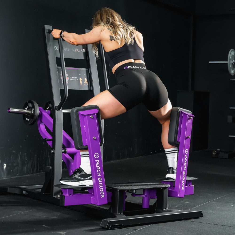 Peach Builder Plate Loaded Standing Abductor
