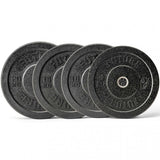 100kg Hi-Temp Black Rubber Olympic Bumper Weight Plate Set