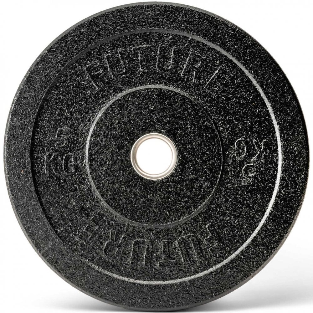 150kg Hi-Temp Black Rubber Olympic Bumper Weight Plate Set