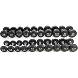 2.5 - 50kg Premium Rubber Dumbbell Set